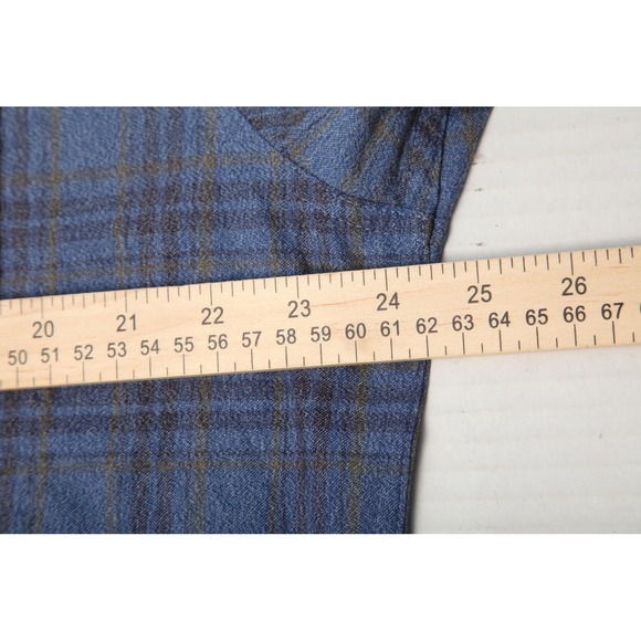 Orvis Shirt Mens Large Blue Plaid Active Fit Long Sleeve Button Front Outdoor - Picture 7 of 10